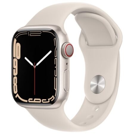 Refurbished (Good) - Apple Watch Series 7 (GPS + Cellular) 41mm Starlight Aluminum Case with Starlight Sport Band